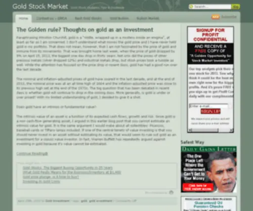 Stockgoldmarket.com(Gold Stock Market) Screenshot