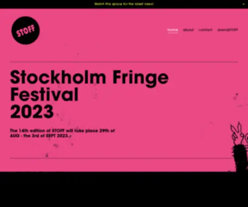 Stockholmfringe.com(Stockholm Fringe Festival) Screenshot