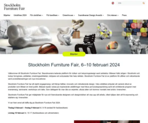Stockholmfurniturefair.se(Stockholm Furniture & Light Fair störst på skandinavisk design) Screenshot