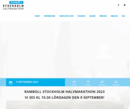 StockholmhalvMarathon.se(Stockholm halvmarathon) Screenshot