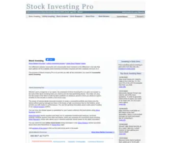 Stockinvestingpro.com(Stock investing) Screenshot