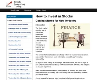 Stockinvestingtoday.blog(How to set up an investment plan) Screenshot