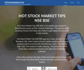 Stockmaniacs.in(Hot Stock Market Tips NSE BSE) Screenshot