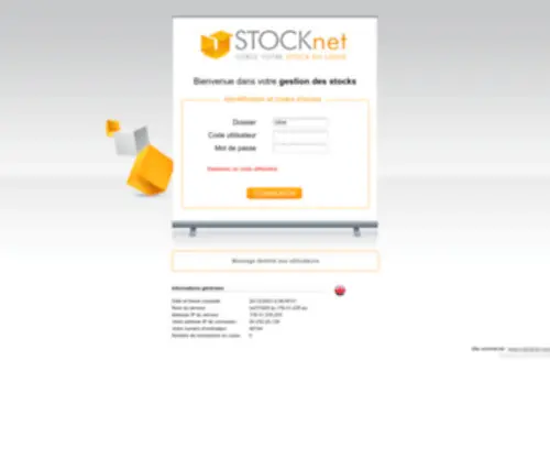 Stocknet.fr(Gestion de stock en Extranet) Screenshot