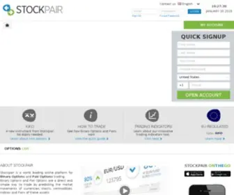 Stockpair.com(Paar Optie handel Platform) Screenshot