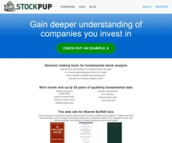 Stockpup.com(Warren Buffett) Screenshot