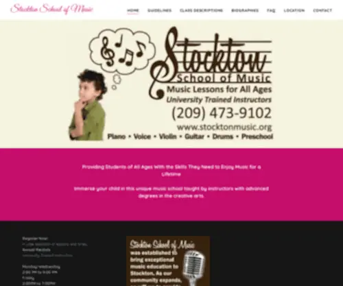 Stocktonmusic.org(Private Music Lessons in Stockton) Screenshot
