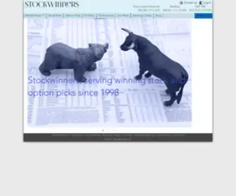 Stockwinners.com(Stockwinners is the oldest and best online stock and option advisory service) Screenshot