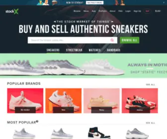 Stockx.com(Sneakers, Streetwear, Trading Cards, Handbags, Watches) Screenshot