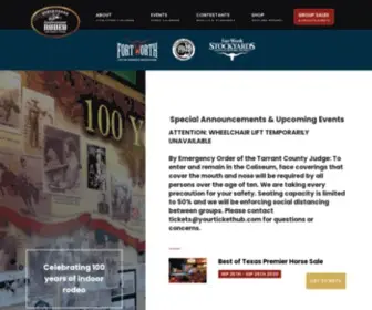 Stockyardsrodeo.com(Stockyards Championship Rodeo and Pawnee Bill's Wild West Show Fort Worth) Screenshot