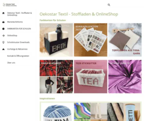 Stoff-Fabrikladen.ch(Oekostar Textil AG) Screenshot