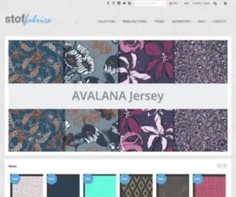 Stoffabrics.com(Forside UK) Screenshot