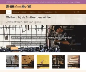 Stoffeerderswinkel.nl(Tips en producten om zelf uw meubels te stofferen) Screenshot