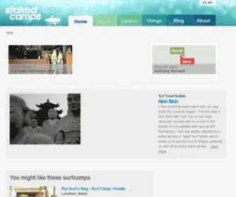 Stokedcamps.com(Find awesome surfcamps) Screenshot