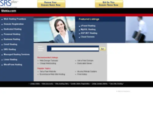 Stokia.com(Web hosting and domains) Screenshot