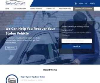 Stolencar.com(The Nation's Neighborhood Watch for Stolen Vehicles) Screenshot