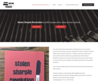 Stolensharpierevolution.org(A DIY Resource for Zines and Zine Culture) Screenshot