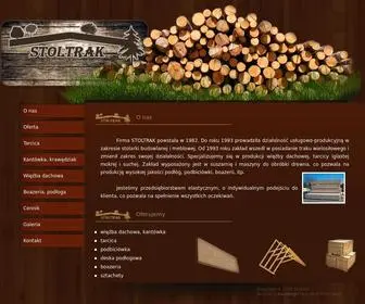 Stoltrak.com.pl(Tartak Stoltrak. Oferujemy usługi tartaczne i stolarskie. W ofercie tartaku między innymi) Screenshot