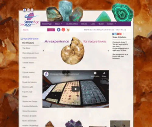 Stoneageminerals.com(Treasures from the StoneAge) Screenshot