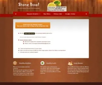 Stonebowloakley.com(Order online for takeout / pickup. here at stone bowl) Screenshot