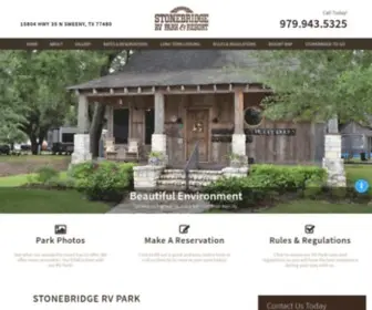 StonebridgervPark.com(Texas RV Park) Screenshot