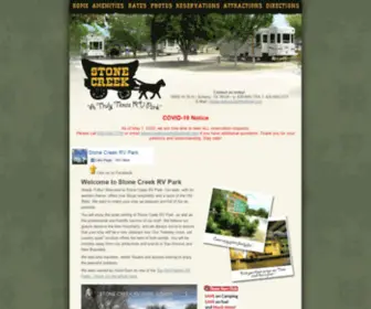 StonecreekrvPark.com(San Antonio Texas RV Park Stone Creek RV Park in Schertz) Screenshot