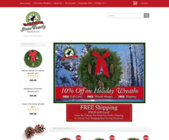 Stonefamilywreaths.com(Buy Fresh Christmas Wreaths) Screenshot