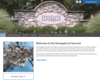 Stonegateatfaircrestva.com(Stonegate at faircrest the stonegate at faircrest condominium) Screenshot