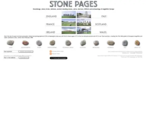 Stonepages.com(Web guide to Megalithic Europe) Screenshot