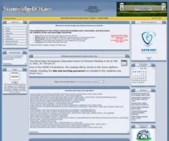 Stoneridgehoa.net(A virtual community to serve our actual community in Pembroke Pines) Screenshot