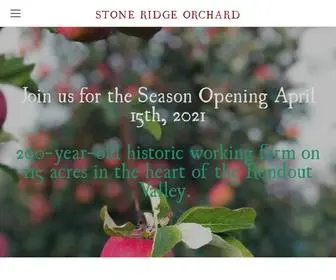 Stoneridgeorchard.com(STONE RIDGE ORCHARD) Screenshot