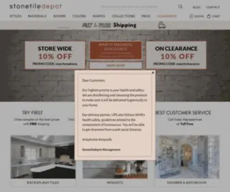 Stonetiledepot.com(Stone tile depot) Screenshot