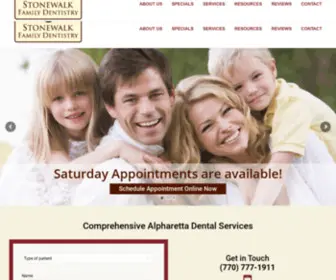 Stonewalkdentistry.com(Alpharetta Dentist) Screenshot