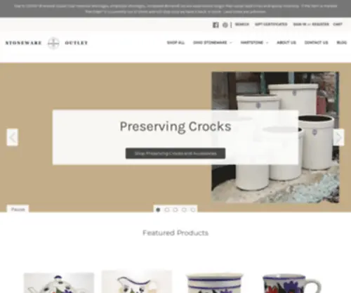 Stonewareoutlet.com(Ohio Stoneware Retail) Screenshot