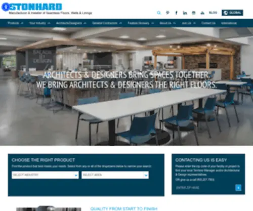 Stonhard.com(Commercial & Industrial Flooring) Screenshot