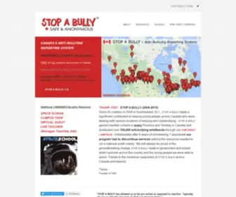 Stopabully.ca(STOP A BULLY) Screenshot