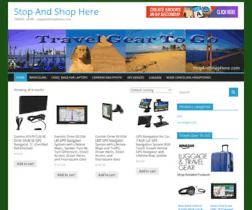 Stopandshophere.com(TRAVEL GEAR) Screenshot