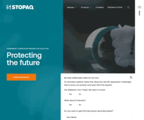 Stopaq.com(STOPAQ is a permanent corrosion prevention solution) Screenshot