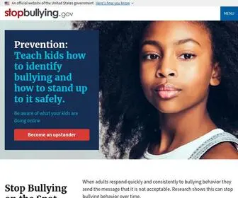 Stopbullying.gov(Provides information from various government) Screenshot