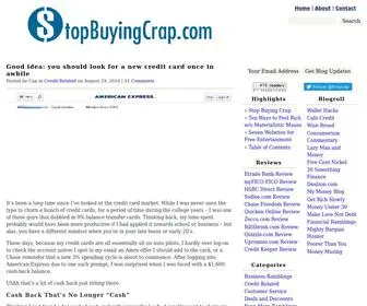 Stopbuyingcrap.com(Musings on Credit) Screenshot