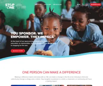 Stopfortheone.org(Sponsor a Child) Screenshot