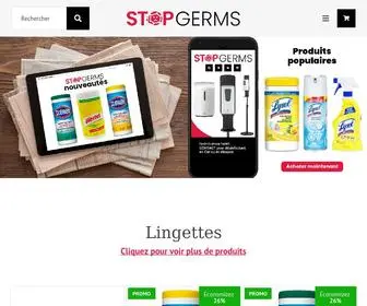 Stopgerms.ca(Spécialisée dans la vente de produits sanitaires) Screenshot