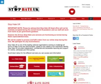 Stophateuk.org(Stop Hate UK) Screenshot