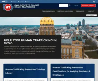 Stophtiowa.org(Iowa Office to Combat Human Trafficking) Screenshot