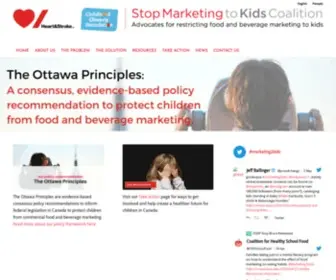 Stopmarketingtokids.ca(Stop Marketing to Kids Coalition) Screenshot