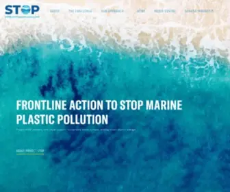 Stopoceanplastics.com(Project STOP’s mission) Screenshot