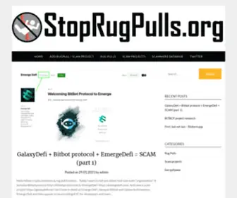 Stoprugpulls.org(Cryptocurrency scam/rugpull archive projects) Screenshot