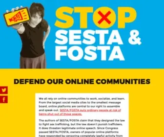 Stopsesta.org(Stop SESTA/FOSTA) Screenshot