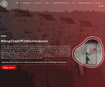 Stopsettlements.org(Take a stand against illegal settlements) Screenshot