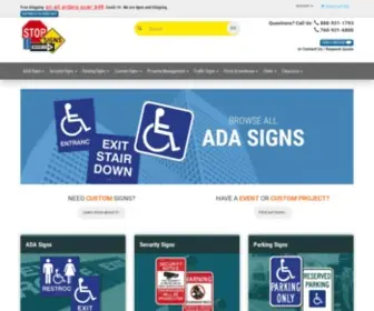 Stopsignsandmore.com(USA Based Manufacturer of Stop Signs) Screenshot